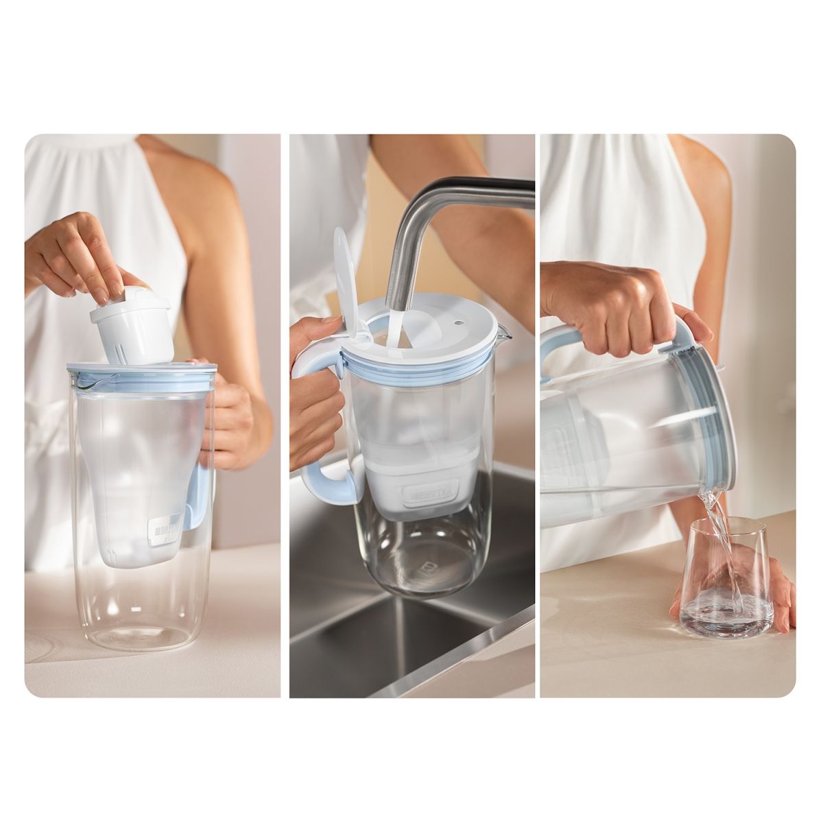 BRITA GLASS One, stekleni vrč za filtriranje vode 2,5 L