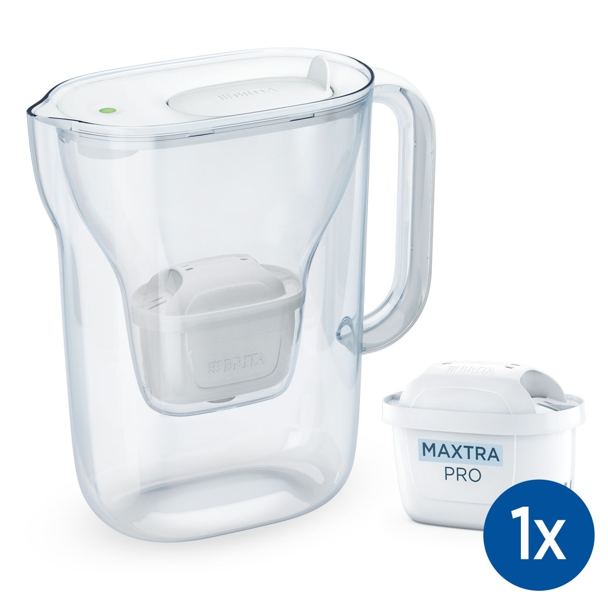 BRITA STYLE Cool LED, mat bela, 2,4 L