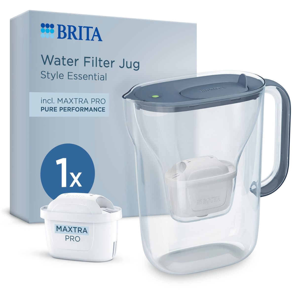 BRITA STYLE Cool LED, mat modra, 2,4 L