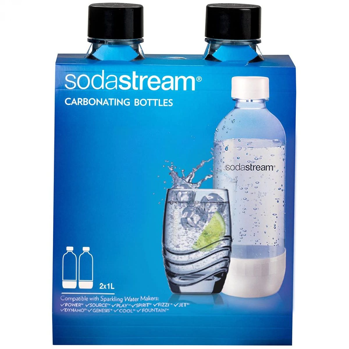SodaStream - 2 dodatni plastenki PEN - primerni za pomivanje v pomivalnem stroju