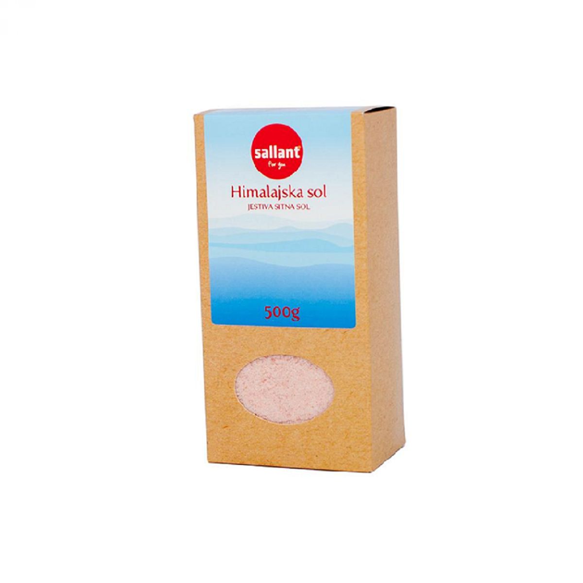 Himalajska sol Sallant - drobno mleta jedilna sol, 500 g