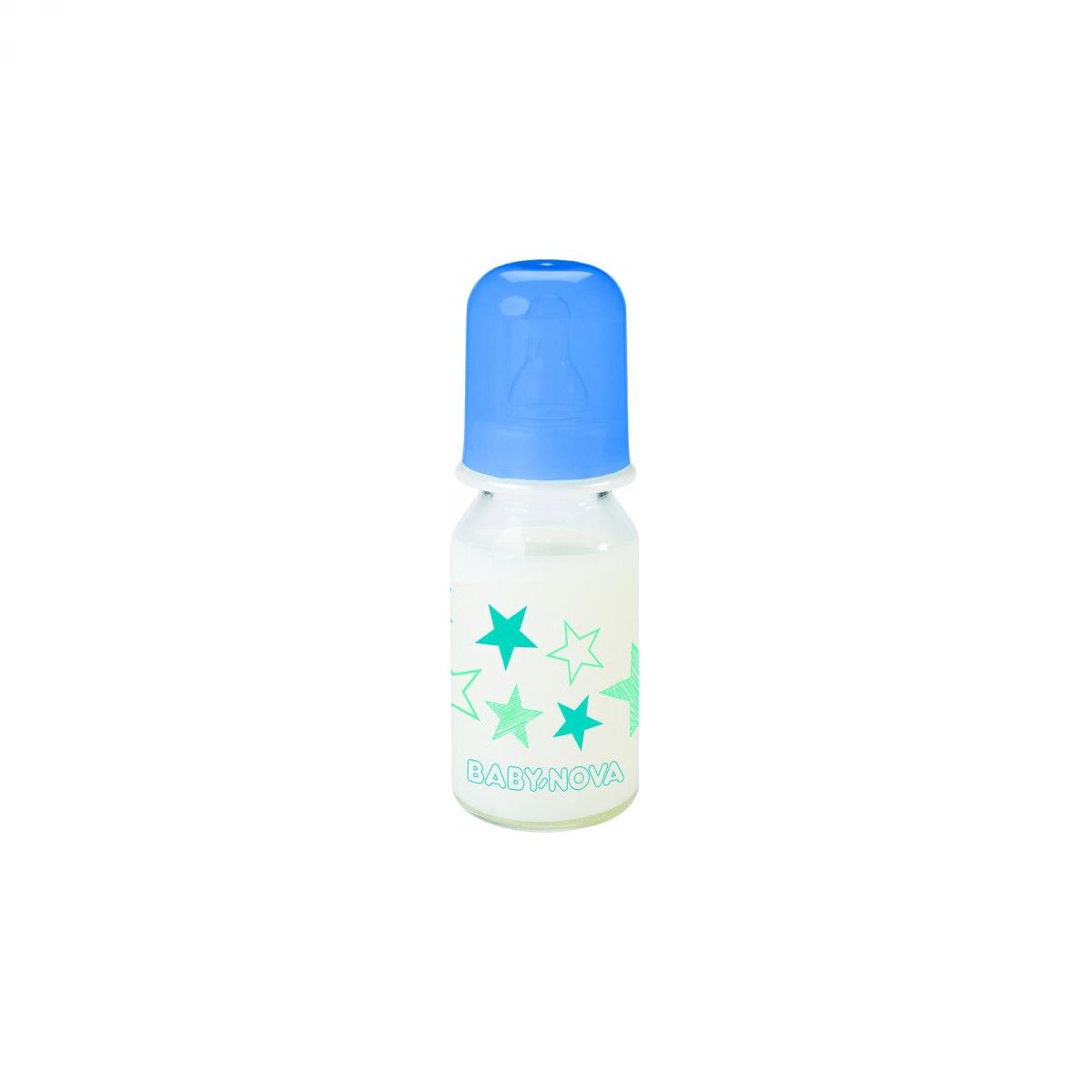 Modra BABY-NOVA Steklenička steklena 125 ml