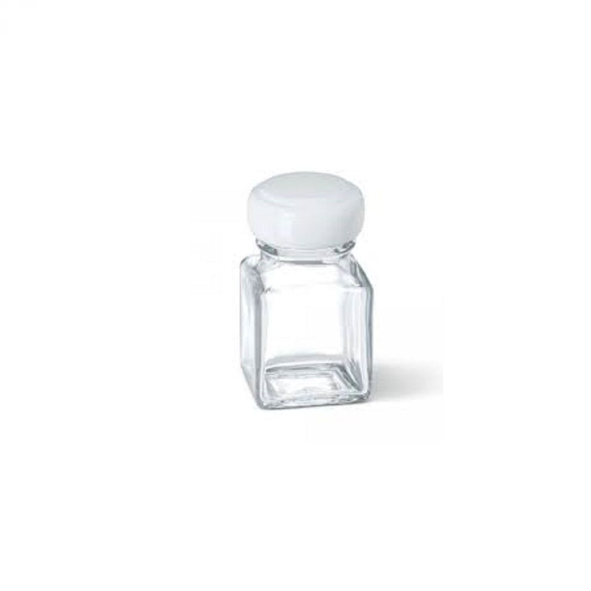Posodica za začimbe 110 ml,  bel pokrovček-  EMSA SPICE GLASS