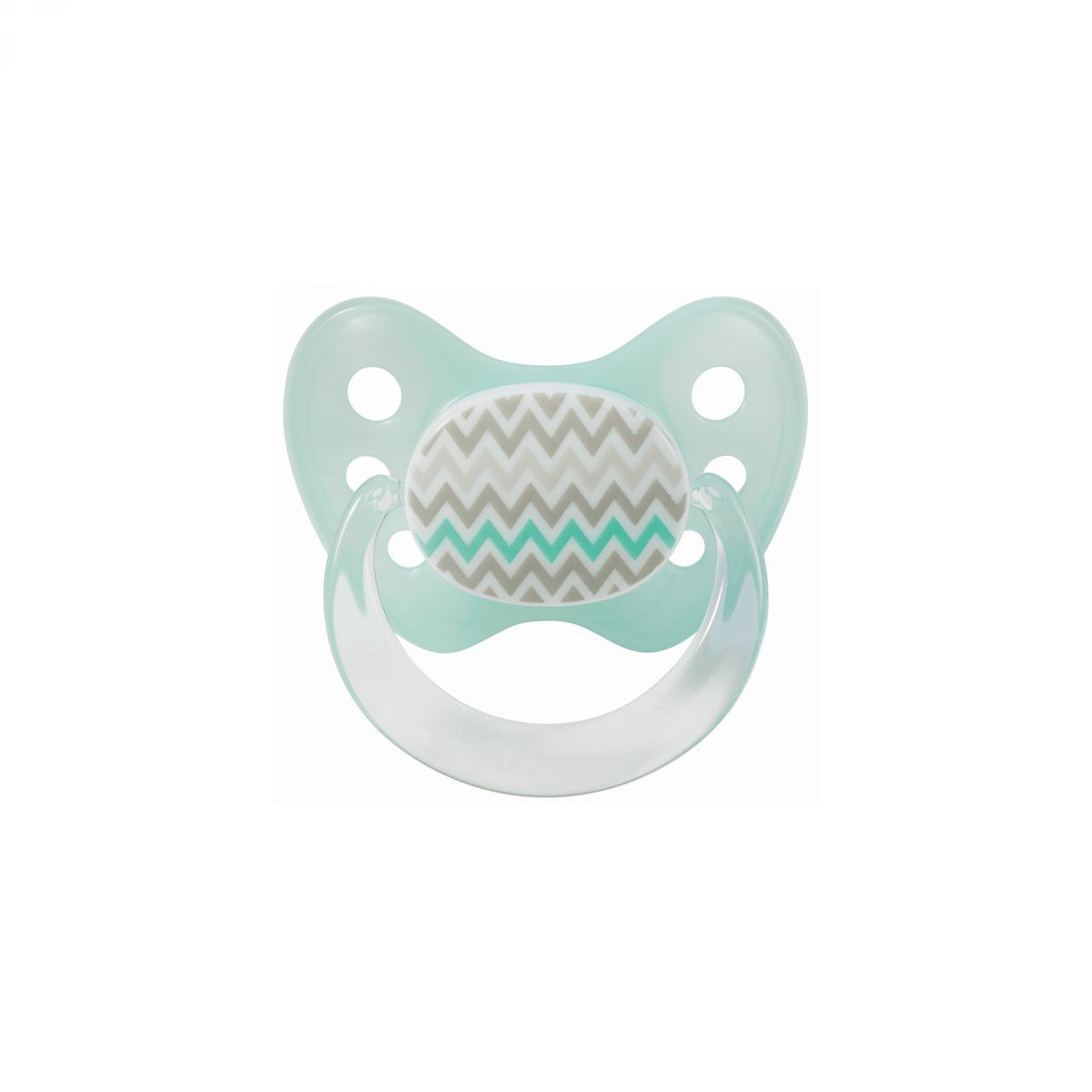 DENTISTAR® ortodontska silikonska dekorativna duda vel.3, z obročkom - različne barve in dekor