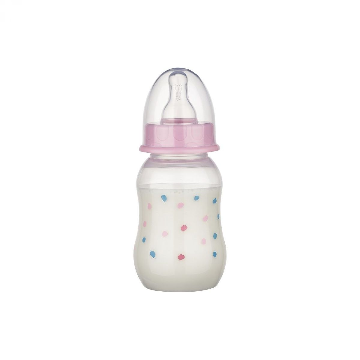 BABY-NOVA Dekorirana PP steklenička, 130 ml, roza