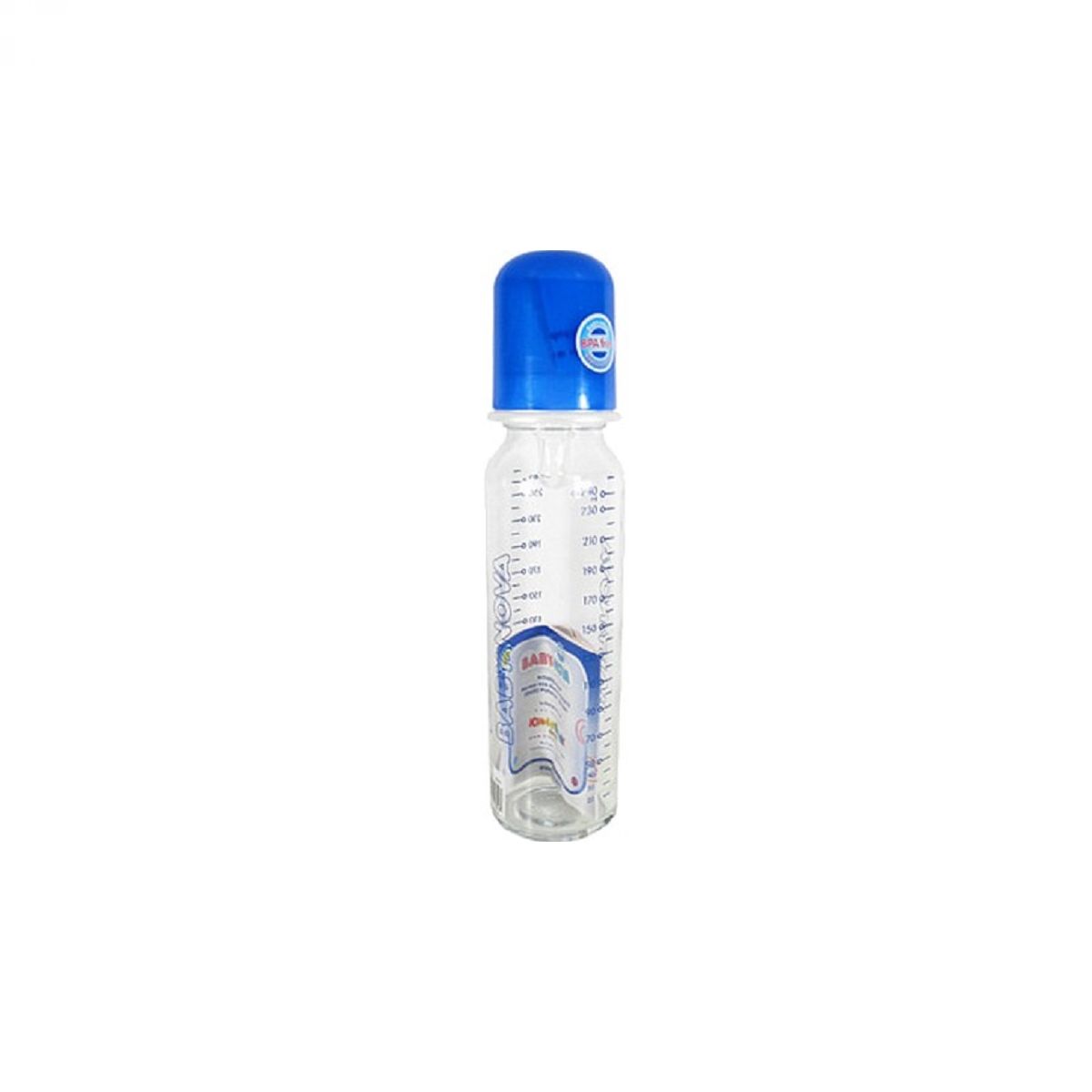 BABY-NOVA Steklenička steklena, enobarvna, 250 ml