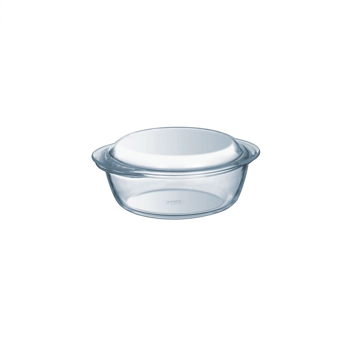 Pyrex okrogli pekač s pokrovom  2,1L, iz borosilikatnega (kaljenega) stekla