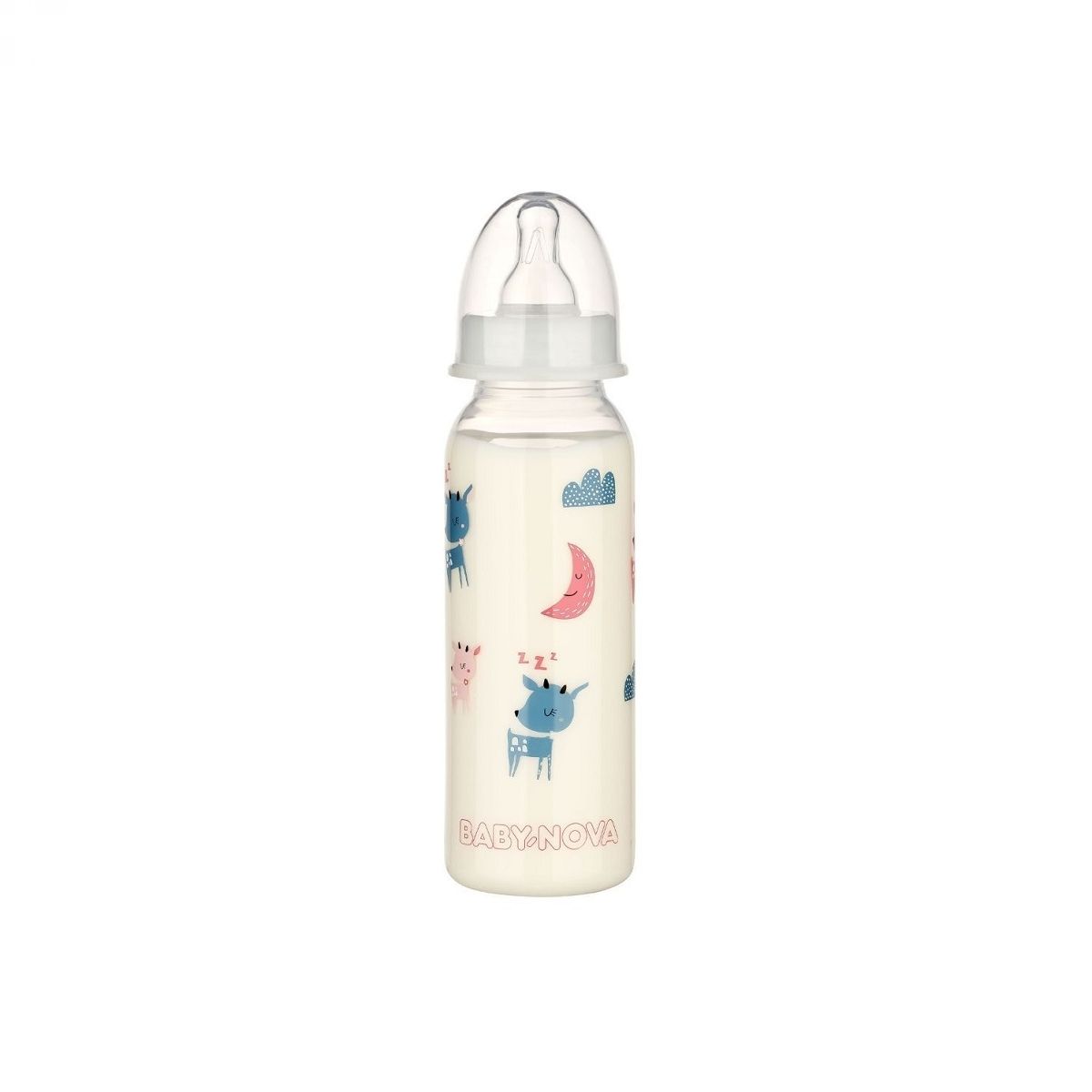 BABY-NOVA PP steklenička 240 ml, primerna tudi ponoči, 3 različni motivi