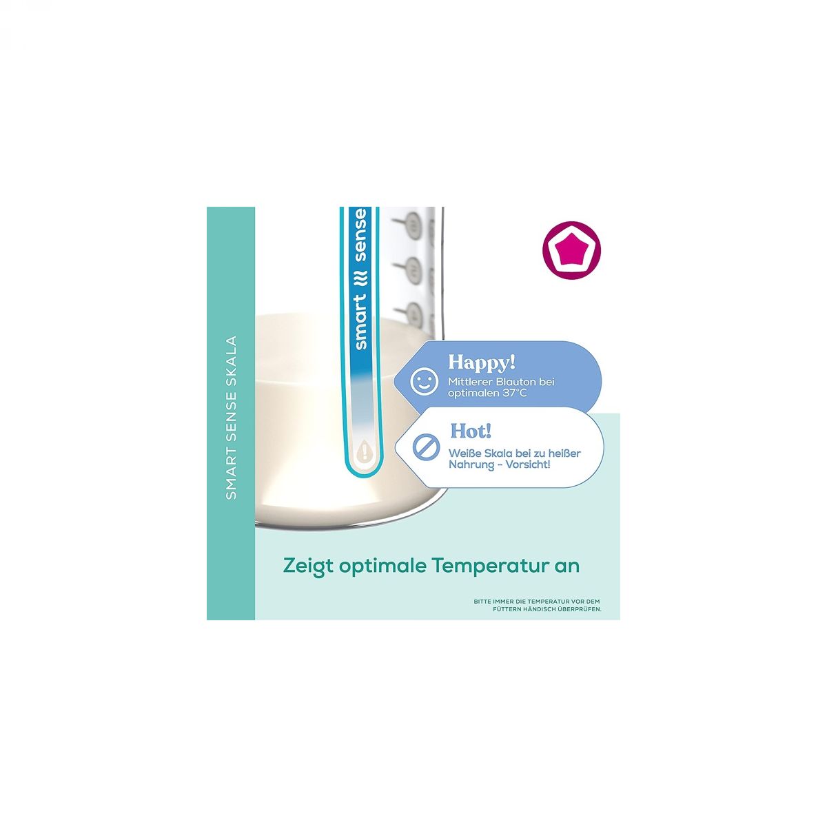 Dentistar PP steklenička s pametno merilno skalo, 270 ml