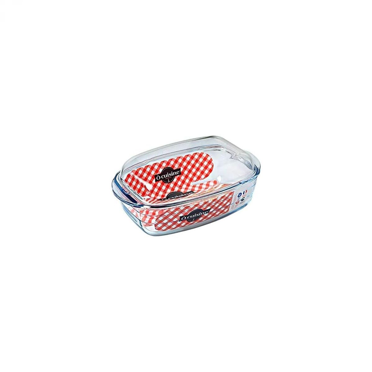 Pravokotni stekleni pekač s pokrovom, 7 L  - OCUISINE