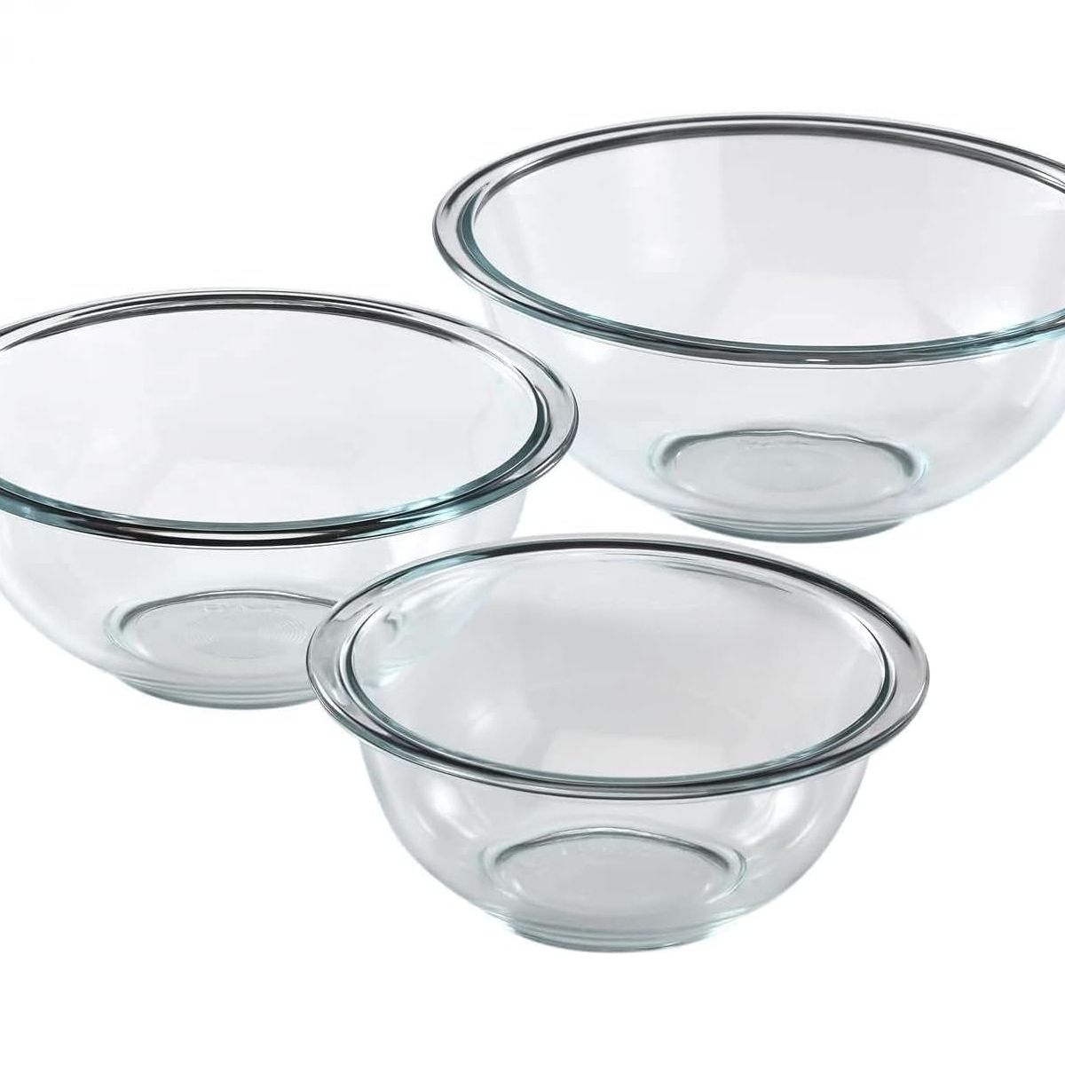 PYREX, set 3 posod za mešanje, 2 L, 1 L  in 0,5 L, iz borosilikatnega (kaljenega) stekla