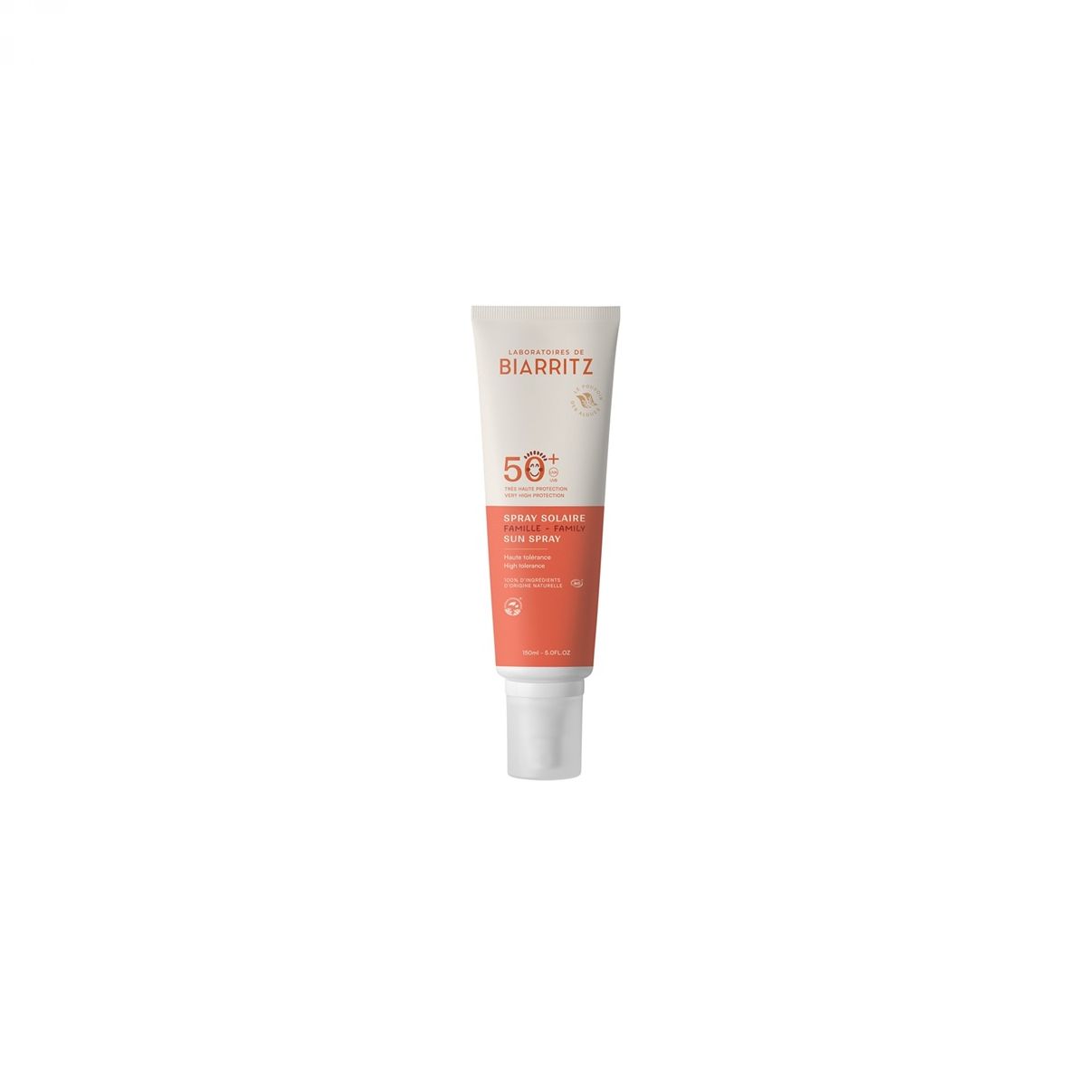 Družinski (Family) Sprej za sončenje BIO za obraz in telo SPF50+, 150ml - BIARRITZ