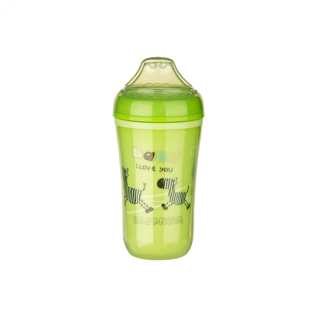 BABY-NOVA, lonček proti polivanju, 250 ml, 6 +m, različni motivi in barve