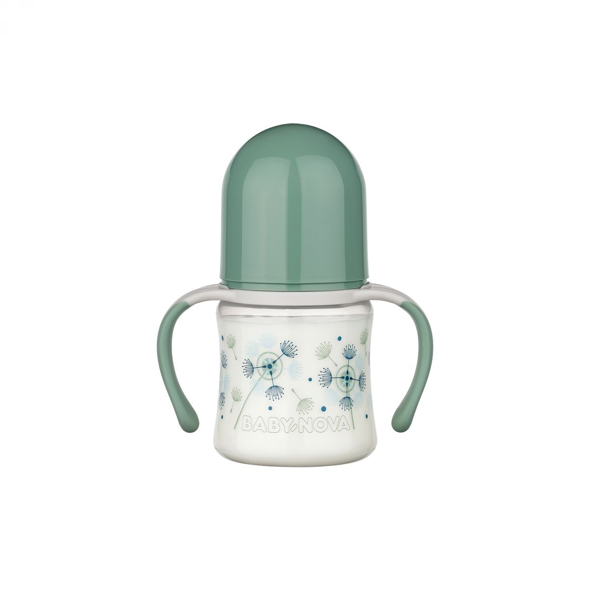 BABY-NOVA PP dekor. steklenička 150 ml, s širokim vratom, za učenje pitja