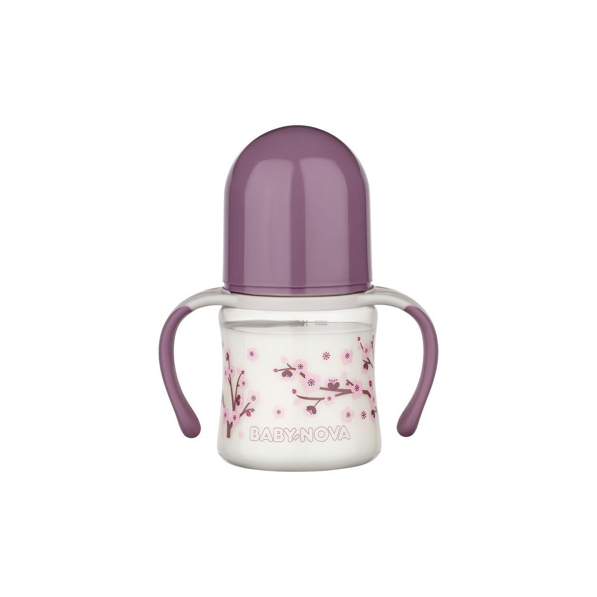 BABY-NOVA PP dekor. steklenička 150 ml, s širokim vratom, za učenje pitja viola