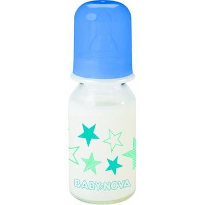 Modra BABY-NOVA Steklenička steklena 125 ml