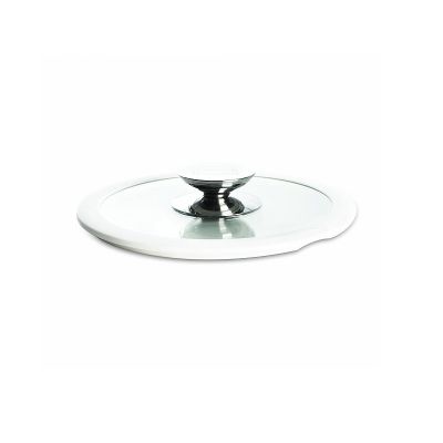 Steklena pokrovka, 16 cm, bel  silikonski rob, VARIO CLICK - BERNDES
