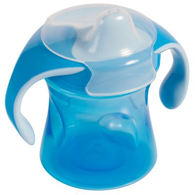 BABY-NOVA Lonček 220 ml, modri - za učenje pitja