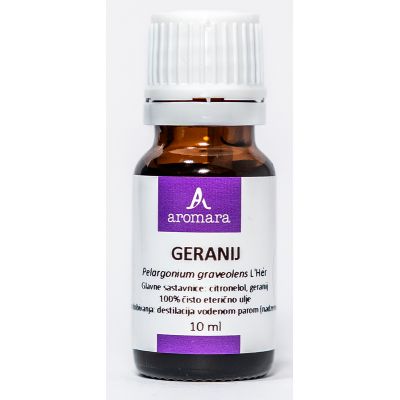 Geranija (Pelargonium graveolens) eterično olje, 10 ml - AROMARA
