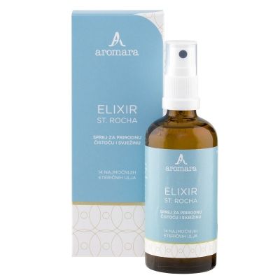 ELIKSIR SV. ROKA 100 ml, 100 % naravna eterična olja v razpršilu (spreju), za sveži zrak -  AROMARA