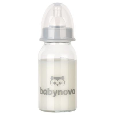 BABY-NOVA Steklenička steklena, enobarvna, 125 ml