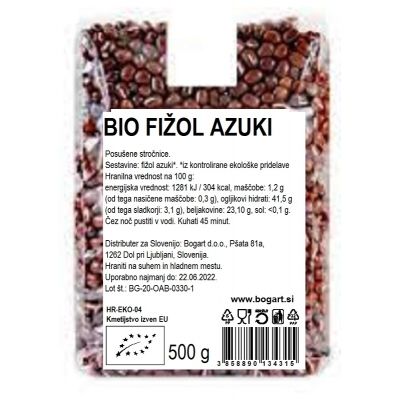 BIO Azuki fižol, 500 g - Ekozona