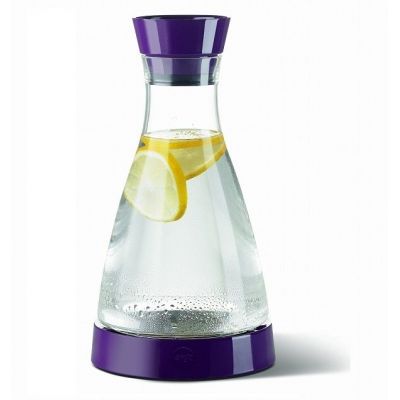 Steklena karafa s hladilnim podstavkom, 1 l, vijola - EMSA FLOW