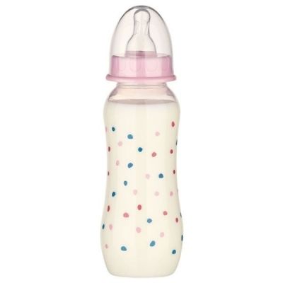 BABY-NOVA PP dekorirana steklenička, 240 ml roza