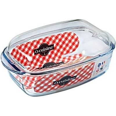 Pravokotni stekleni pekač s pokrovom, 7 L  - OCUISINE
