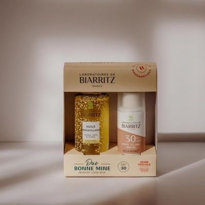 SET DUO, BIO , Tenirana krema za sončenje SPF30, bež, 50 ml, Olje za čiščenje, 100 ml