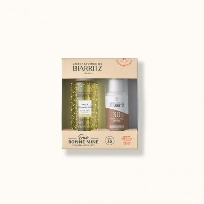 SET DUO, BIO , Tenirana krema za sončenje SPF30, bež, 50 ml, Olje za čiščenje, 100 ml