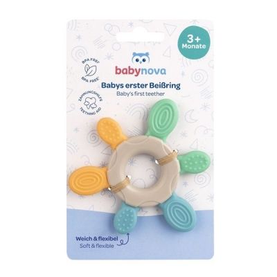 BABY-NOVA, Dojenčkovo prvo grizalo, 3+ m, modra