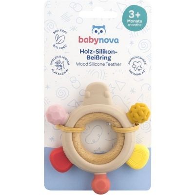 BABY-NOVA, Dojenčkovo prvo grizalo, 3+ m, roza