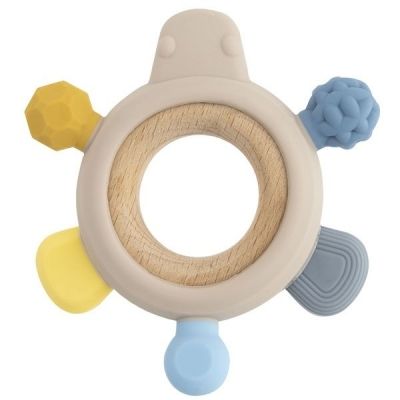 BABY-NOVA, Leseno silikonsko grizalo, 3+ m, z modro barvo