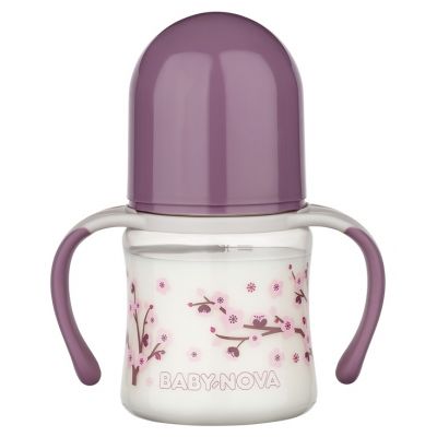 BABY-NOVA PP dekor. steklenička 150 ml, s širokim vratom, za učenje pitja