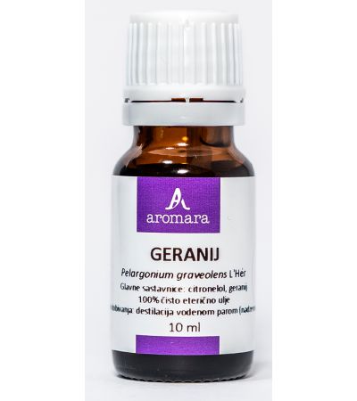 Geranija (Pelargonium graveolens), eterično olje, 10 ml - AROMARA