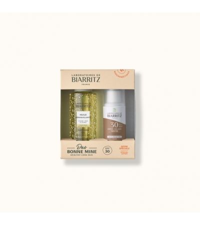 SET DUO, BIO , Tenirana krema za sončenje SPF30, bež, 50 ml, Olje za čiščenje, 100 ml