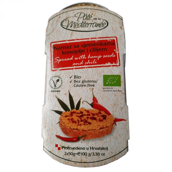 Veganski namaz s konopljinimi semeni in čilijem - BIO 2 x 50 g