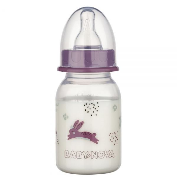 BABY-NOVA PP steklenička 120 ml v treh motivih - zajca, ribe in slona