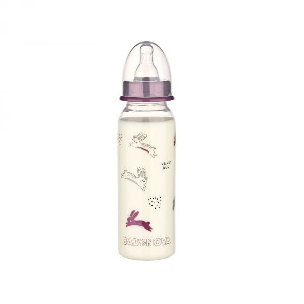 BABY-NOVA PP steklenička 250 ml v treh motivih - ribe, slona in zajca