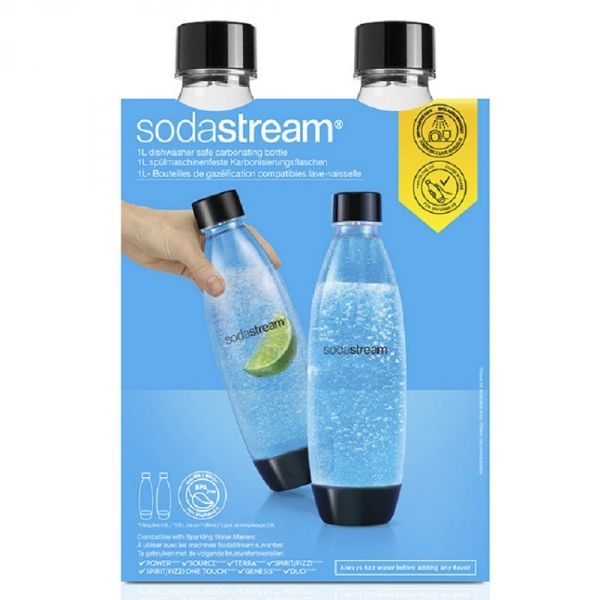 Plastenki SodaStream FUSE, 2 x 1 L, pralne v pomivalnem stroju