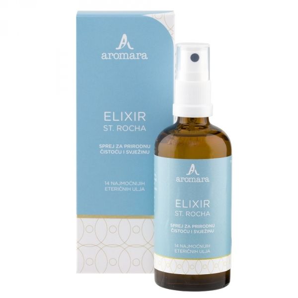 ELIKSIR SV. ROKA 100 ml, 100 % naravna eterična olja v razpršilu (spreju), za sveži zrak -  AROMARA