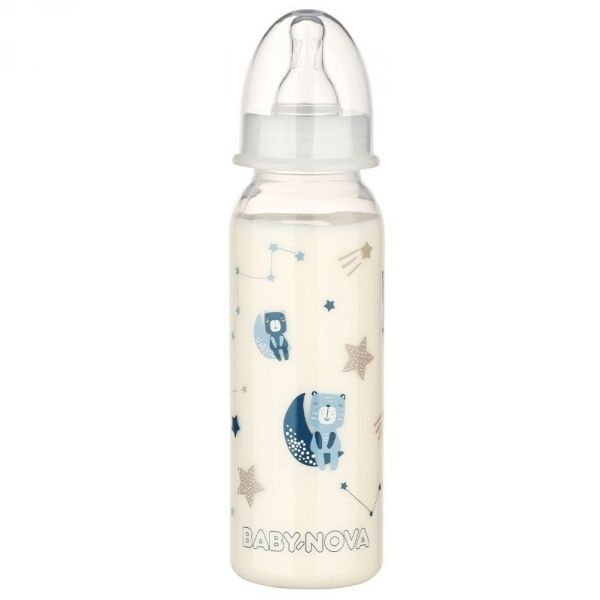 BABY-NOVA PP steklenička 240 ml, primerna tudi ponoči, 3 različni motivi