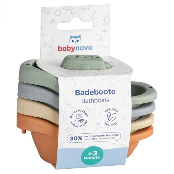 BABY-NOVA, igrača čolnički za v banjico, 4 kosi, 3+ m