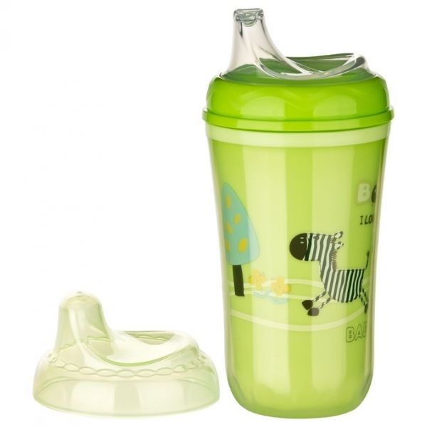 BABY-NOVA, lonček proti polivanju, 250 ml, 6 +m, različni motivi in barve