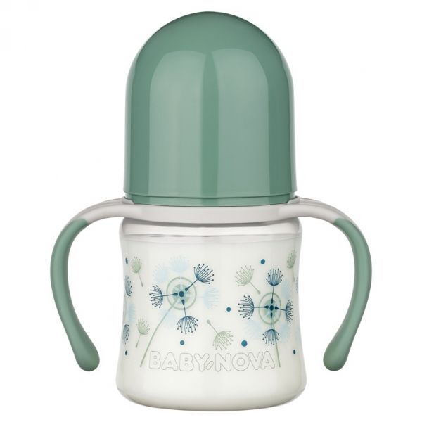 BABY-NOVA PP dekor. steklenička 150 ml, s širokim vratom, za učenje pitja