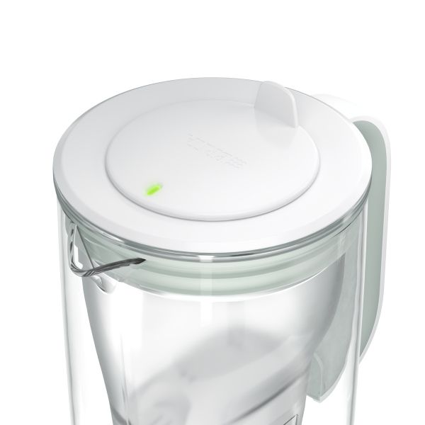 BRITA Glass 60th Anniversary Edition jubilejni stekleni vrč za filtriranje vode, 2,5 L, svetlo zelen