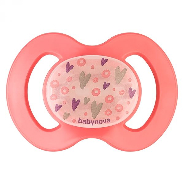 BABY-NOVA, ortodontska silik. duda, sveti ponoči, brez obročka, 0-6 m