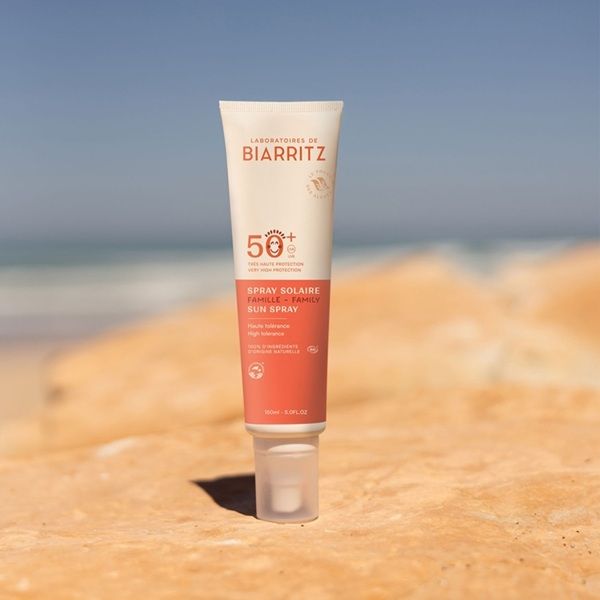 Družinski (Family) Sprej za sončenje BIO za obraz in telo SPF50+, 150ml - BIARRITZ