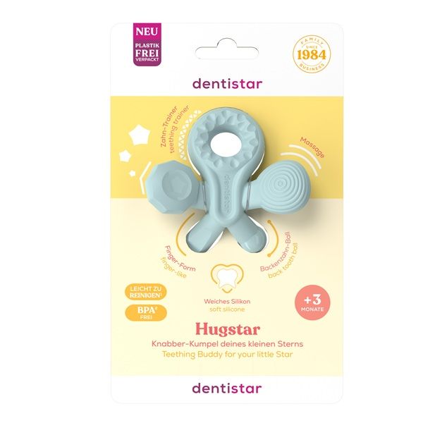 Dentistar, grizalo Hugstar, za otroke od 3 meseca starosti dalje